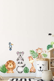 Baby Animals Pastel Colors Baby Room Wall Sticker Set - Swordslife