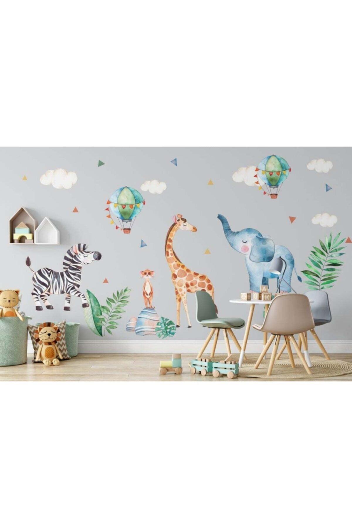 Baby Animals Pastel Colors Baby Room Wall Sticker Set - Swordslife