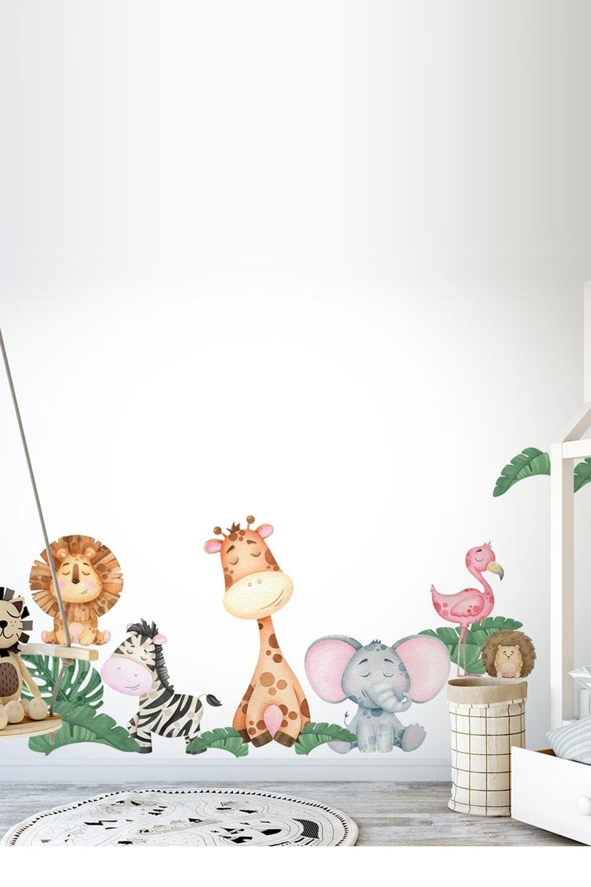 Baby Animals Pastel Colors Baby Room Wall Sticker Set - Swordslife