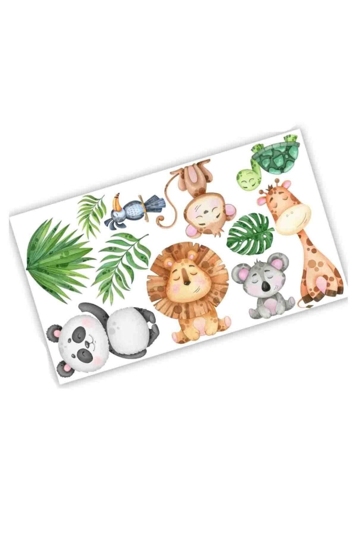 Baby Animals Pastel Colors Baby Room Wall Sticker Set - Swordslife