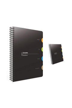 17x24 cm checkered spiral notebook with 150 sheets and protective cover