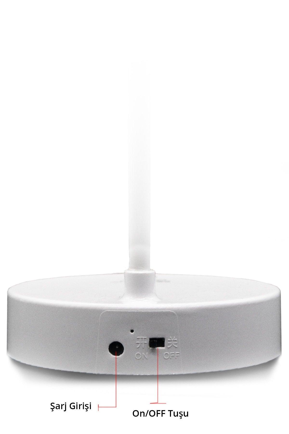 Rechargeable Touch Led Working Reading Light Flexible Desk Lamp 3 Levels White - Swordslife