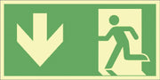 Rescue sign - "emergency exit" / 297x148 / plastic - Swordslife