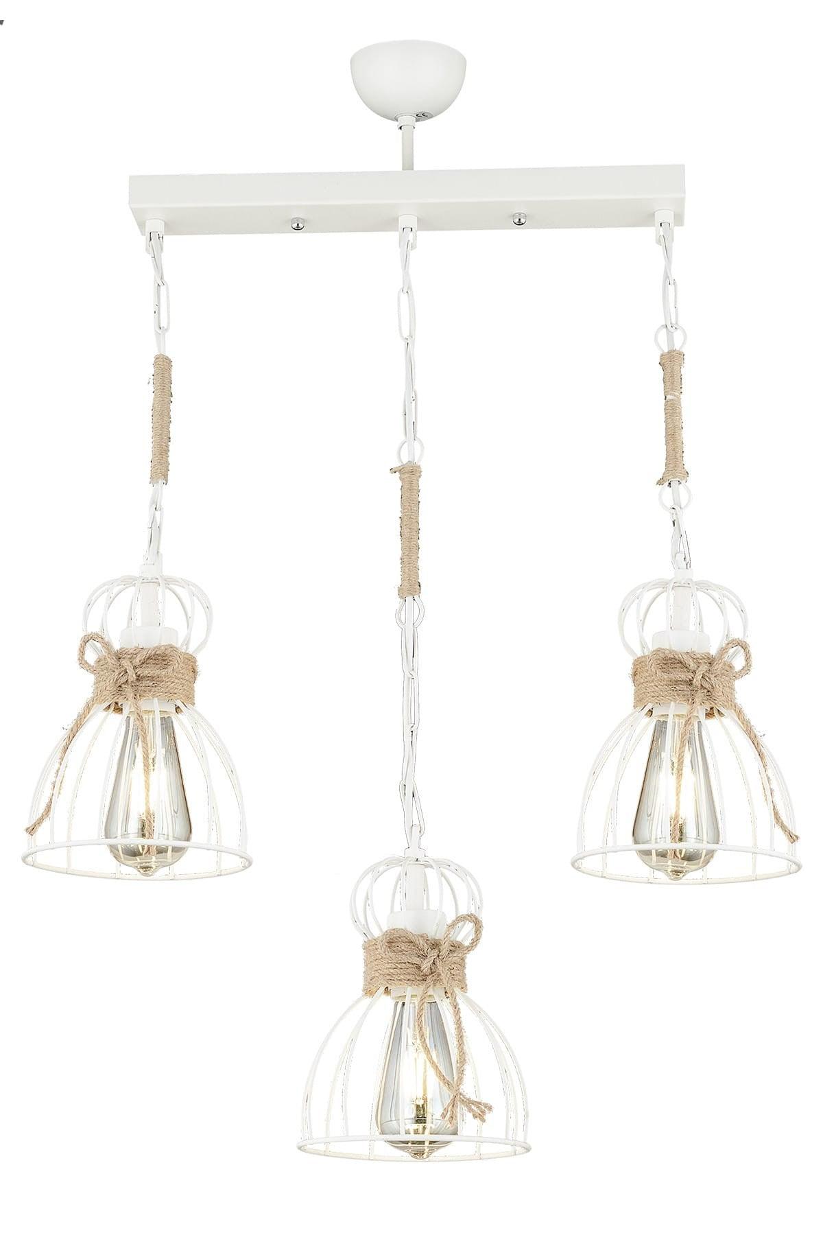 Roselinda 3 Rope Chandelier White - Swordslife