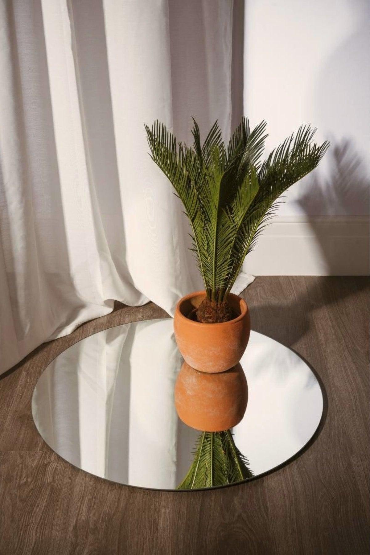 Round Decorative Wall Make Up Mirror Frameless 30 cm - Swordslife