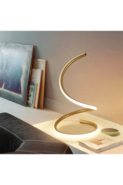 Modern tumbled glass table lamp with LED daylight bulb