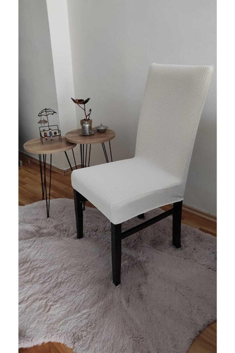 Chair Cover Cream Color Lycra Washable 1 Piece - Swordslife