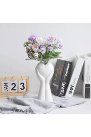 Nordic Heart Holding Hand Decorative Vase