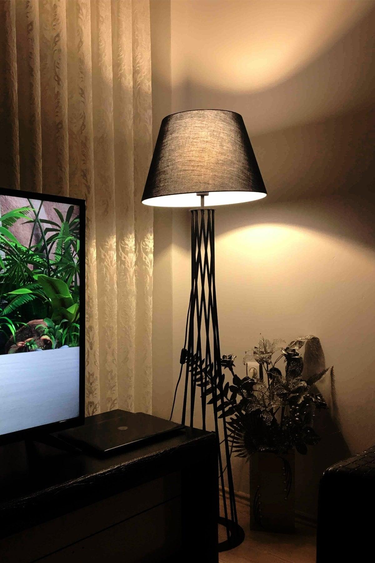 Marine Modern Floor Lamp Black Color Black Lampshade Head Lamp - Swordslife