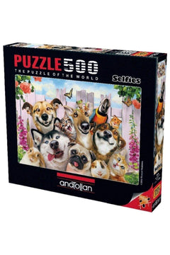 500-piece friendship themed jigsaw puzzle with vibrant colors