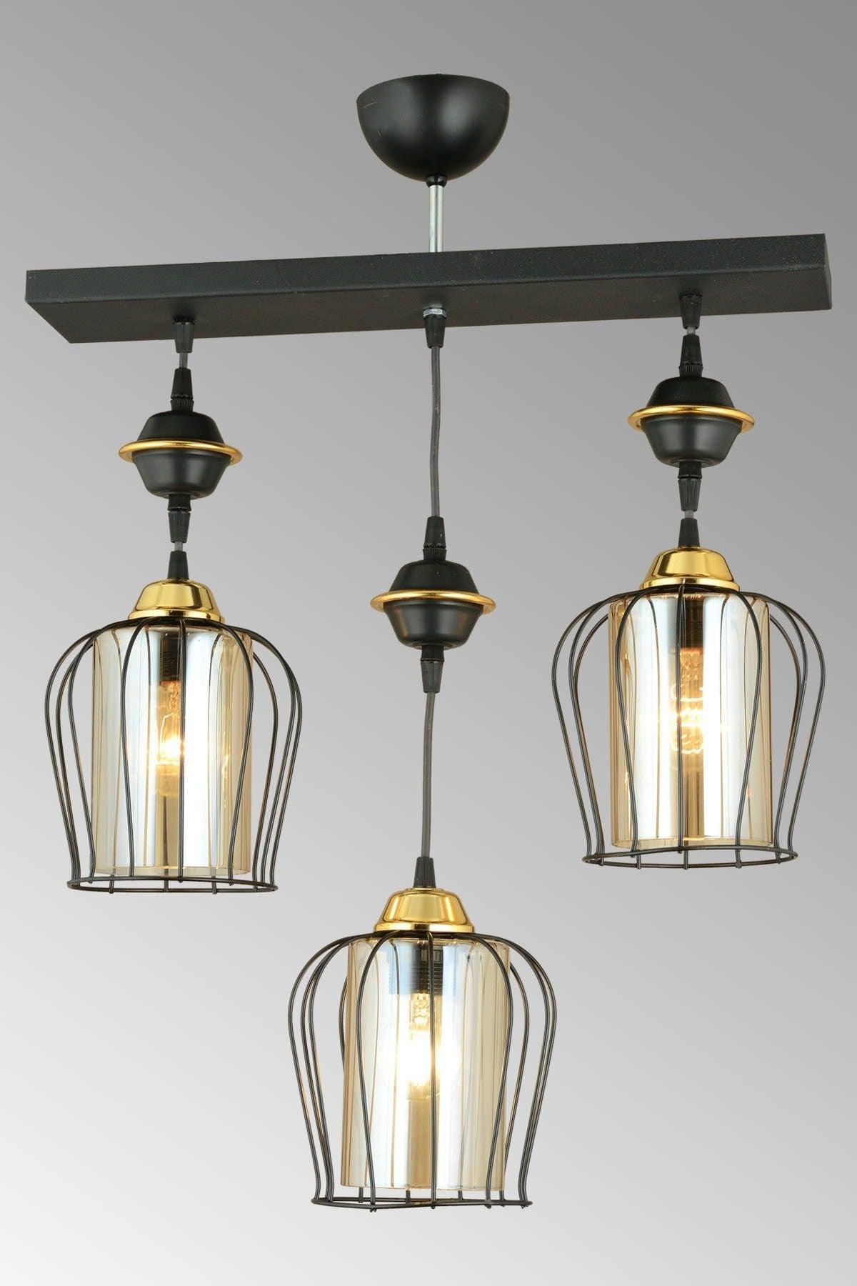 Sequential Black 3-Set Parachute Downward Facing Luxury Chandelier - Swordslife