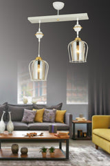 Sequential White 2 Pair Parachute Downward Facing Luxury Chandelier - Swordslife