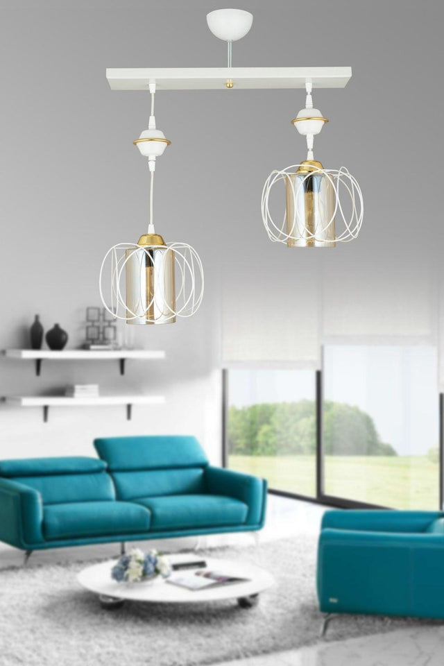 Sequential White 2-Set Sapphire Downward Facing Luxury Chandelier - Swordslife