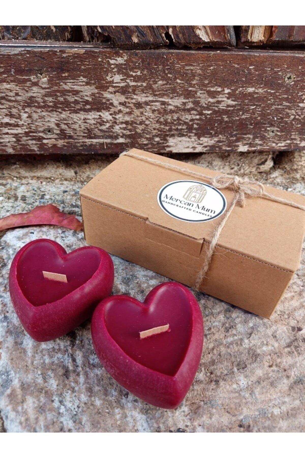 Valentine's Day Candle Heart Red Candle Set of 2 - Swordslife