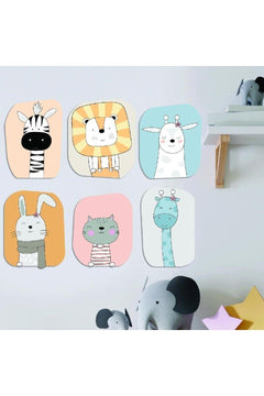 Cute Animal Wooden Figurines – Set of 6 Hand‑Painted Toys