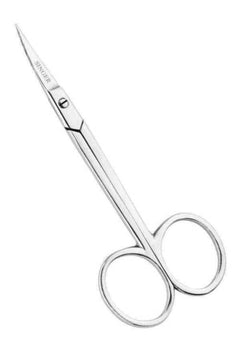 Titanium embroidery scissors with curved tip, 10cm