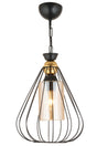 Single Tulip Black Modern Downward Facing Chandelier - Swordslife