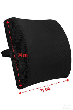 Orthopedic lumbar support cushion for chair back pain relief