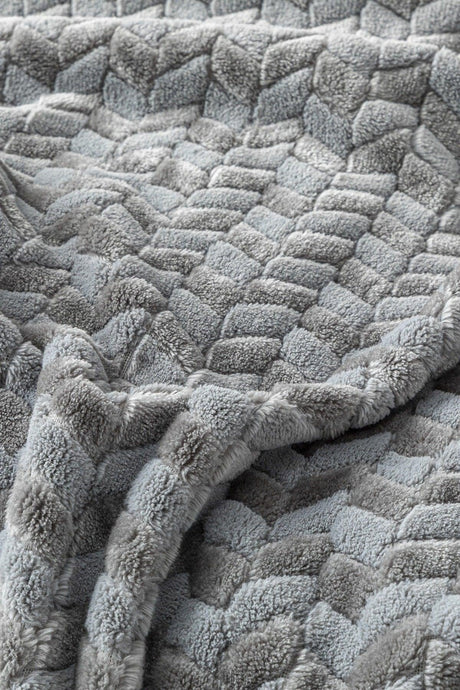 Softy Braid Ombre Super Soft Single Blanket 150x200 Cm Gray - Swordslife