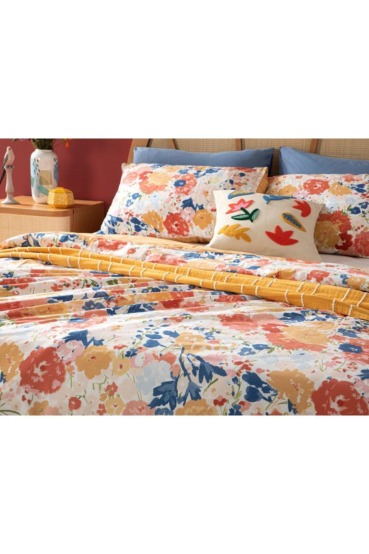 Spring Garden Cotton Double Duvet Cover Set 200x220 Cm Pomegranate Flower - Swordslife