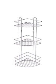 Stainless Chrome 3-Tier Bathroom Corner Shampoo Holder Bathroom Shelf Annex-03 - Swordslife