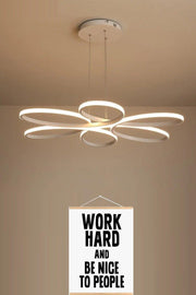 Stella Gray Case Modern White Color Led Chandelier - Swordslife