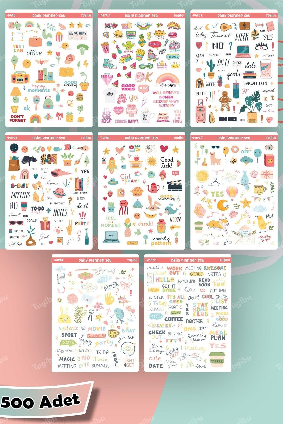 Sticker Weekly Planner Planner Label