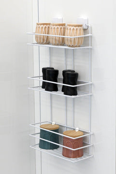 Strong adhesive shampoo bottle holder for bathroom and shower