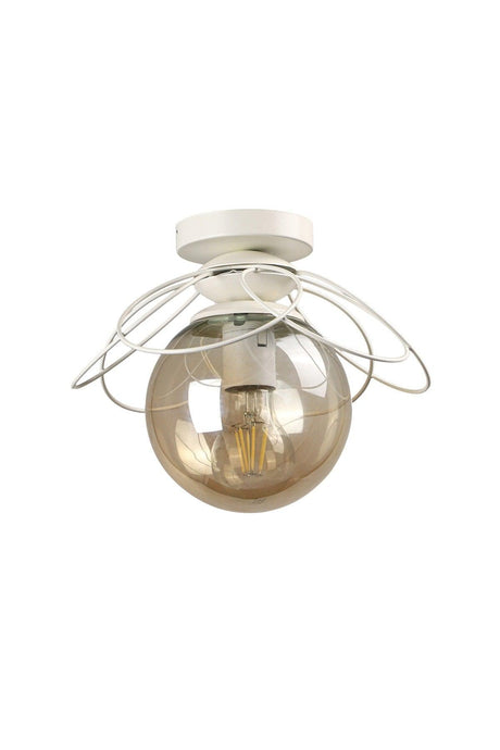 Alaca Ceiling Mount Single Chandelier White Honey Glass - Swordslife