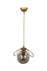 Alaca Single Chandelier Tumbled Smoked Glass - Swordslife