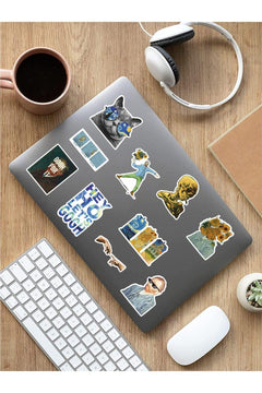 Removable Themed PVC Sticker Set for Laptops and Phones
