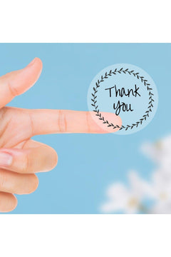 Transparent Thank-You Sticker Sheets for Packaging