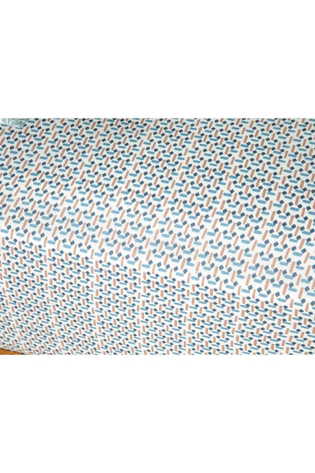 Trellis Easy to Iron Single Bed Sheet 160x240 Cm Blue – Cinnamon - Swordslife