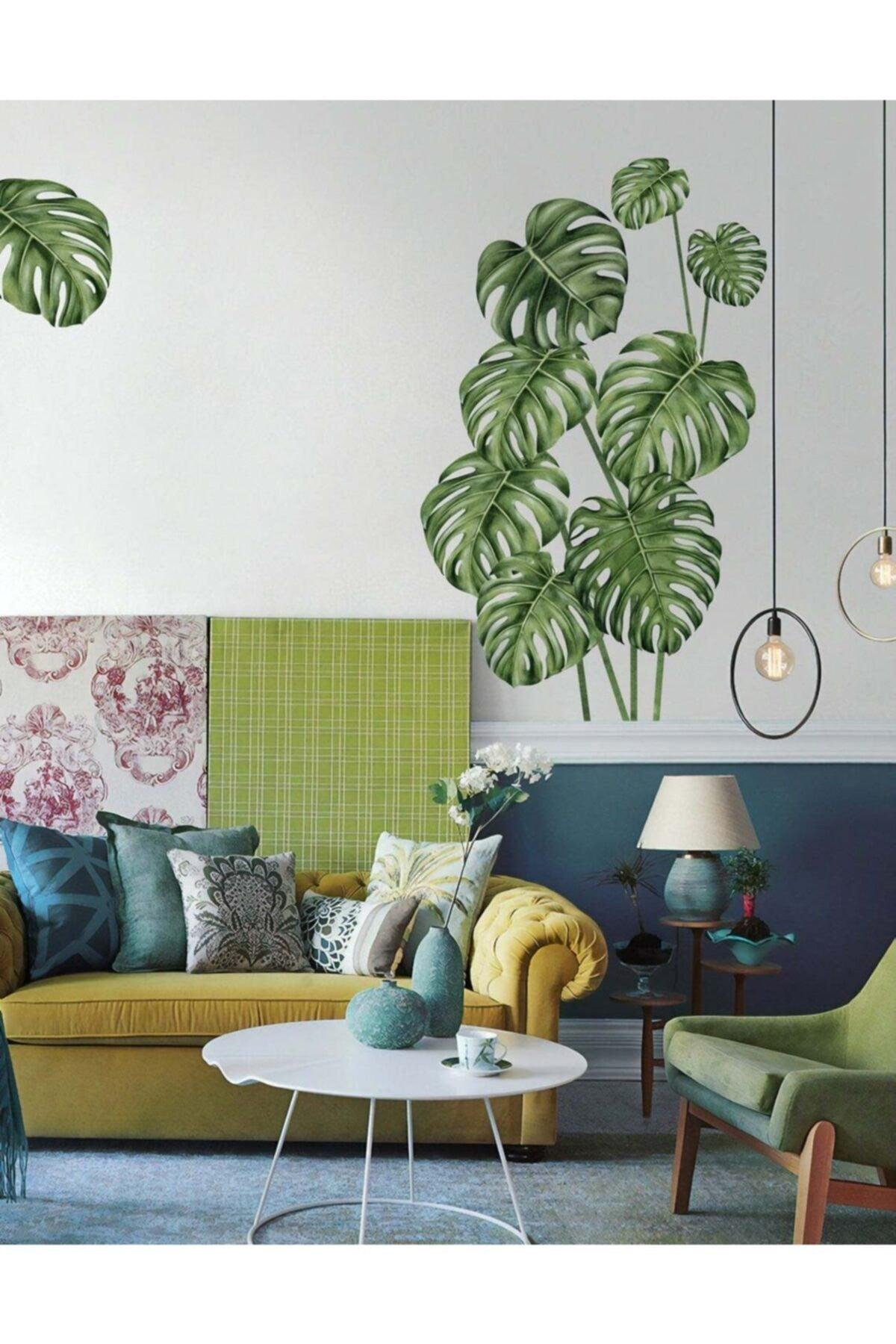 Tropical Leaves Watercolor Wall Sticker - Swordslife