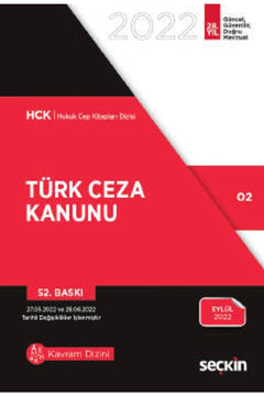 Turkish Penal Code 52nd Edition with Updated Legislation