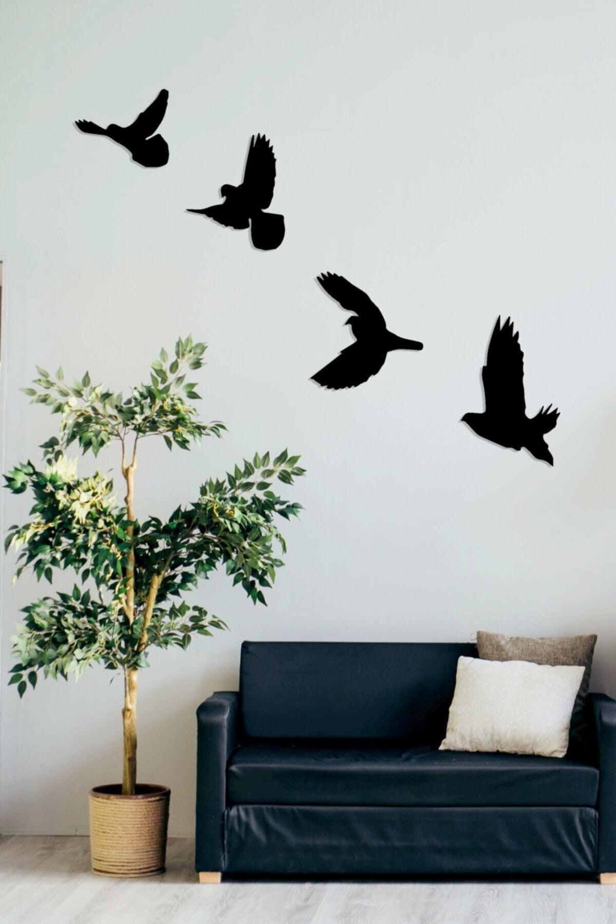 Flying Birds 4 Piece Wall Decor - Laser Cut - Swordslife