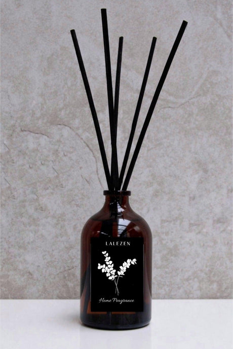 Vanilla Fragrance Amber Glass Bottle With Bamboo Stick 100 Ml - Swordslife