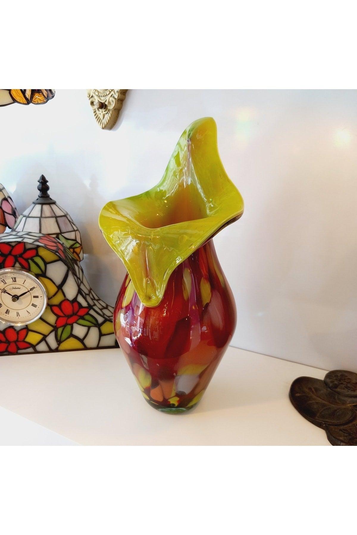 Vase Murano Style Colored Opalin Glass Vase - Swordslife