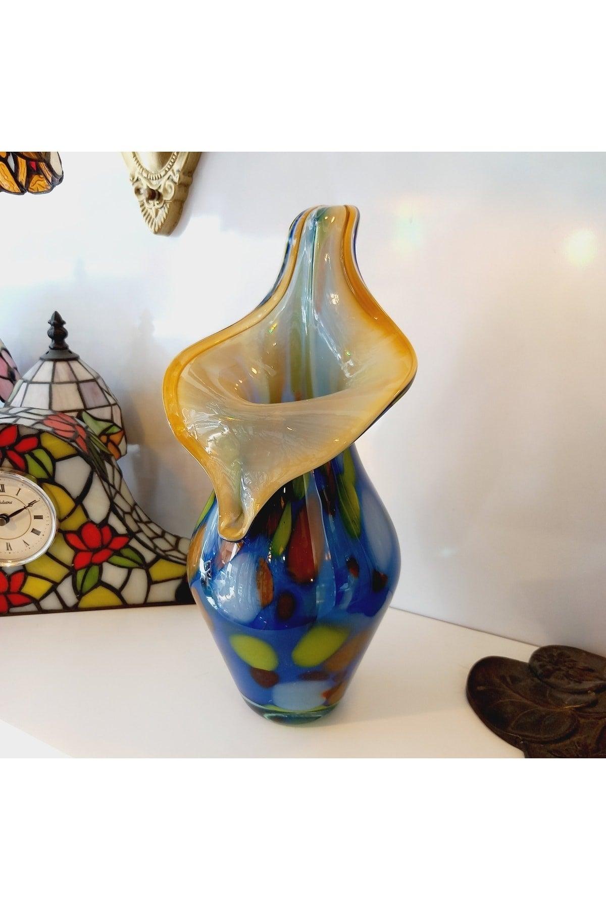 Vase Murano Style Colored Opalin Glass Vase - Swordslife