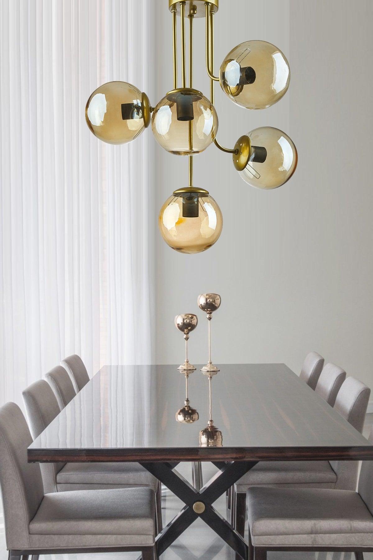 Vera Modern Design Globe Glass Chandelier - Swordslife