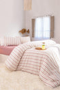 Viento Duvet Cover Set Cotton Polyester Claret Red Brown Striped Single Single 9521a - Swordslife