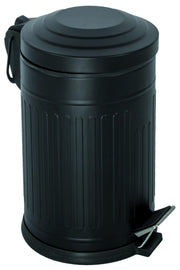 Vintage Trash Can Striped Black 16 lt - Swordslife