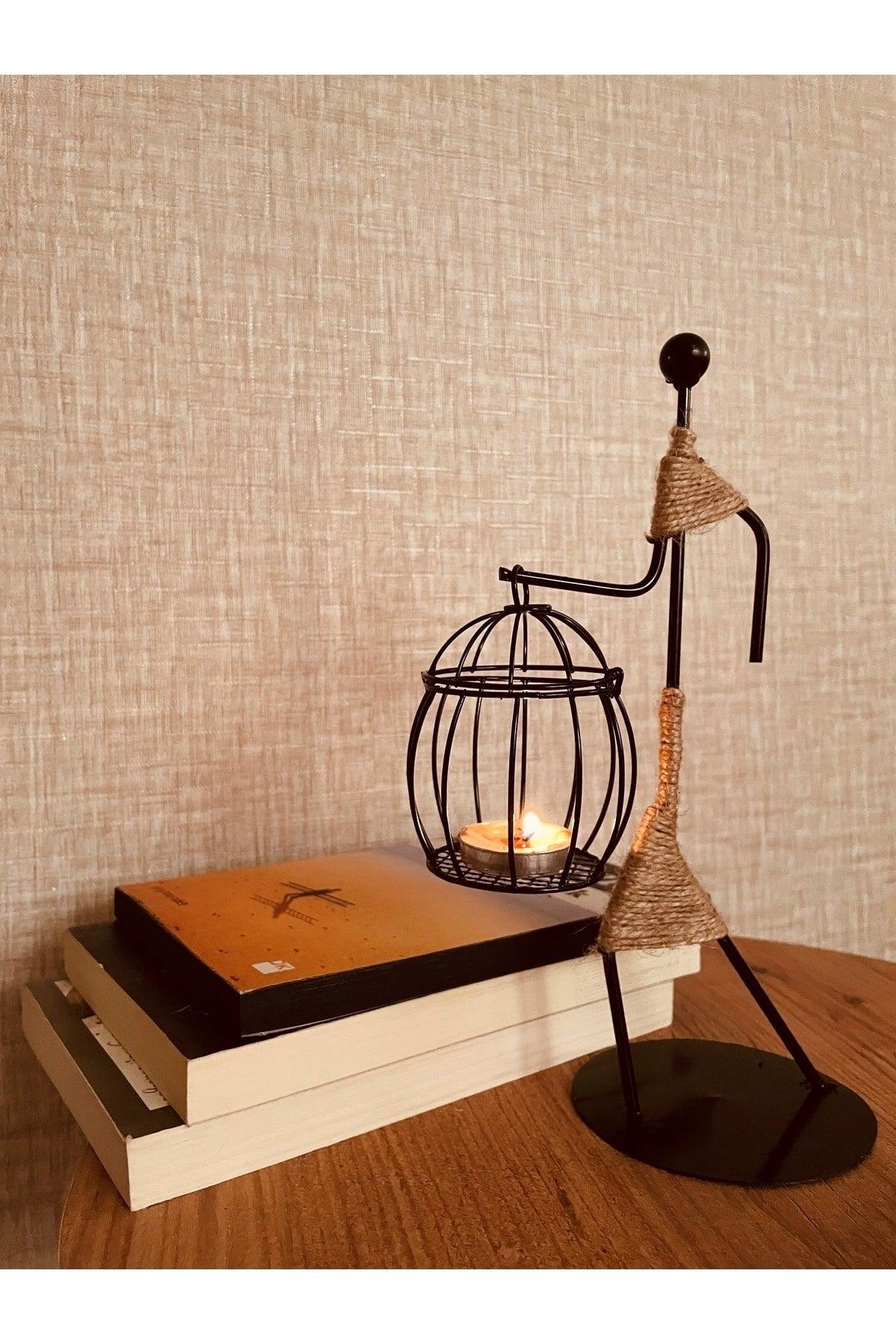 Vintage Scandinavian Iron Candlestick - Chubby Candle Holder - Swordslife