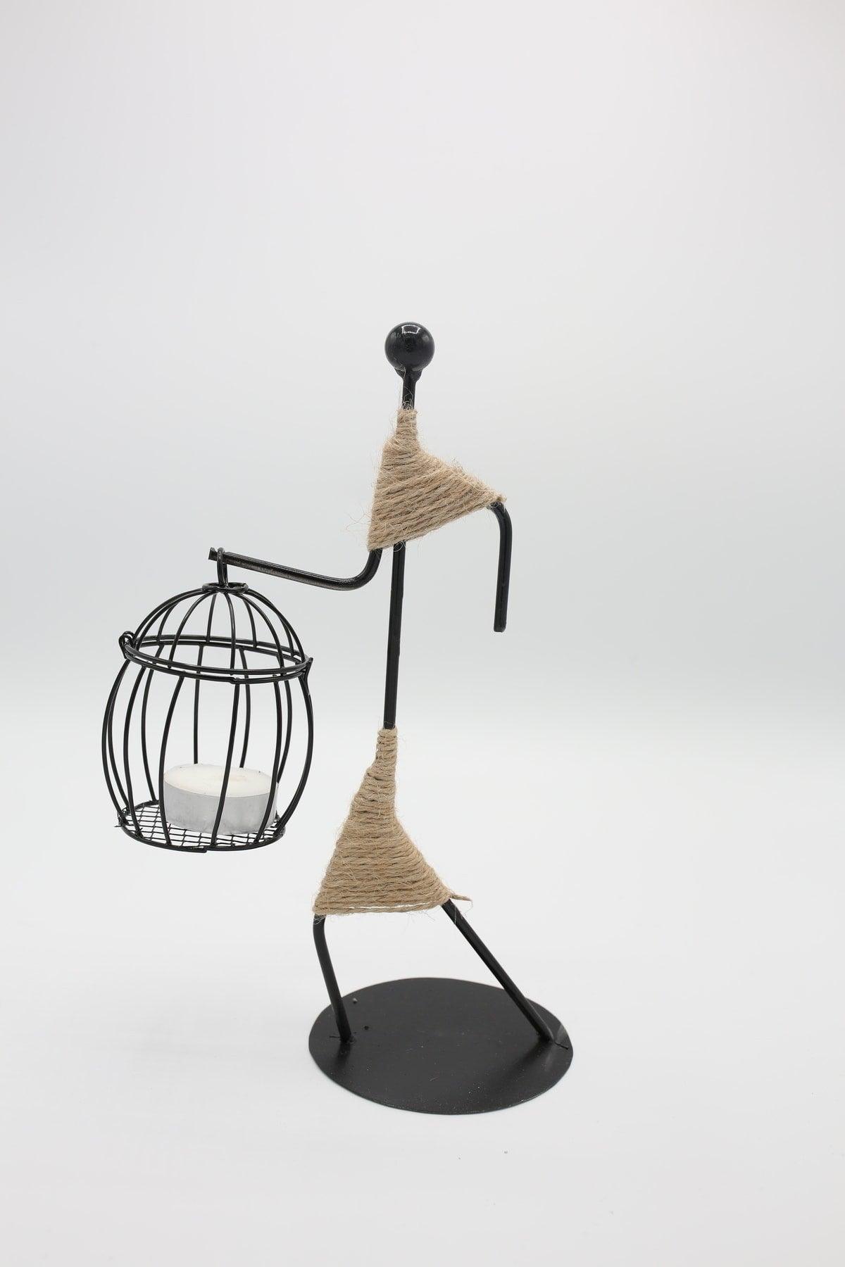 Vintage Scandinavian Iron Candlestick - Chubby Candle Holder - Swordslife