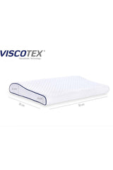 Visco Neck Supported Orthopedic Baby Pillow 50x30x6/4 Cm, White - Swordslife