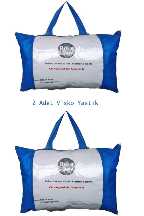 Visco Coton Pillow 2-Pack Double 50x70 Double Covered Family Pillow - Swordslife