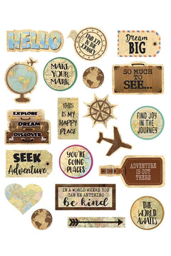 Waterproof Plastic Sticker Sheet – 20 High‑Resolution Stickers, 33 × 14.5 cm