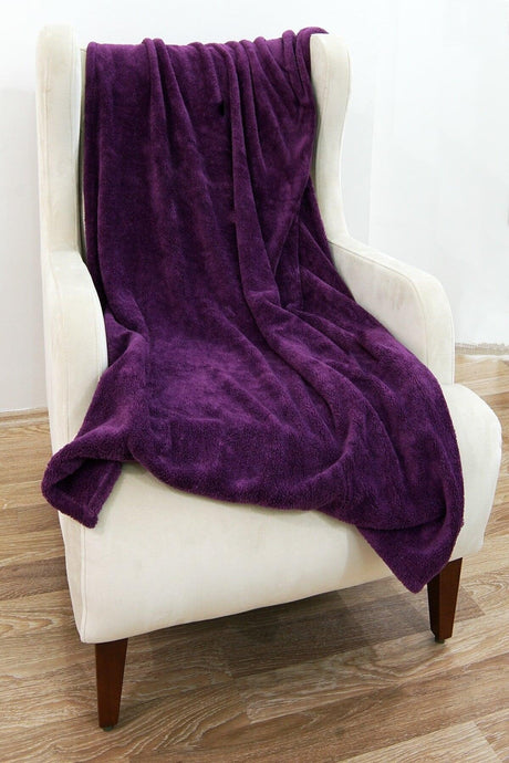 Wellsoft Blanket, Purple TV Blanket, Plush, Fleece Blanket, Double 220*230 - Swordslife