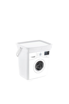 6-liter white plastic detergent storage box for laundry