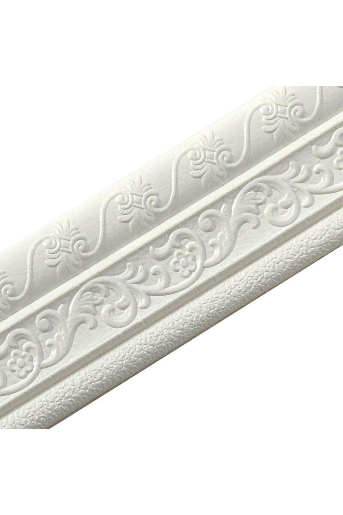 White Motif 8cm-115cm Adhesive Lath Frame Skirting - Swordslife